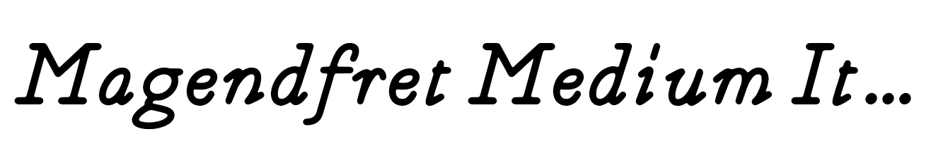 Magendfret Medium Italic